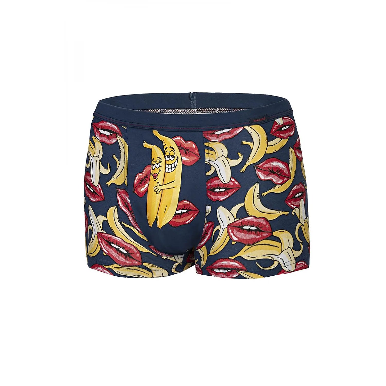 Boxer sexy pour homme design audacieux Saint-Valentin banana lips coton élasthanne confortable taille adaptée cadeau original lingerie coquine