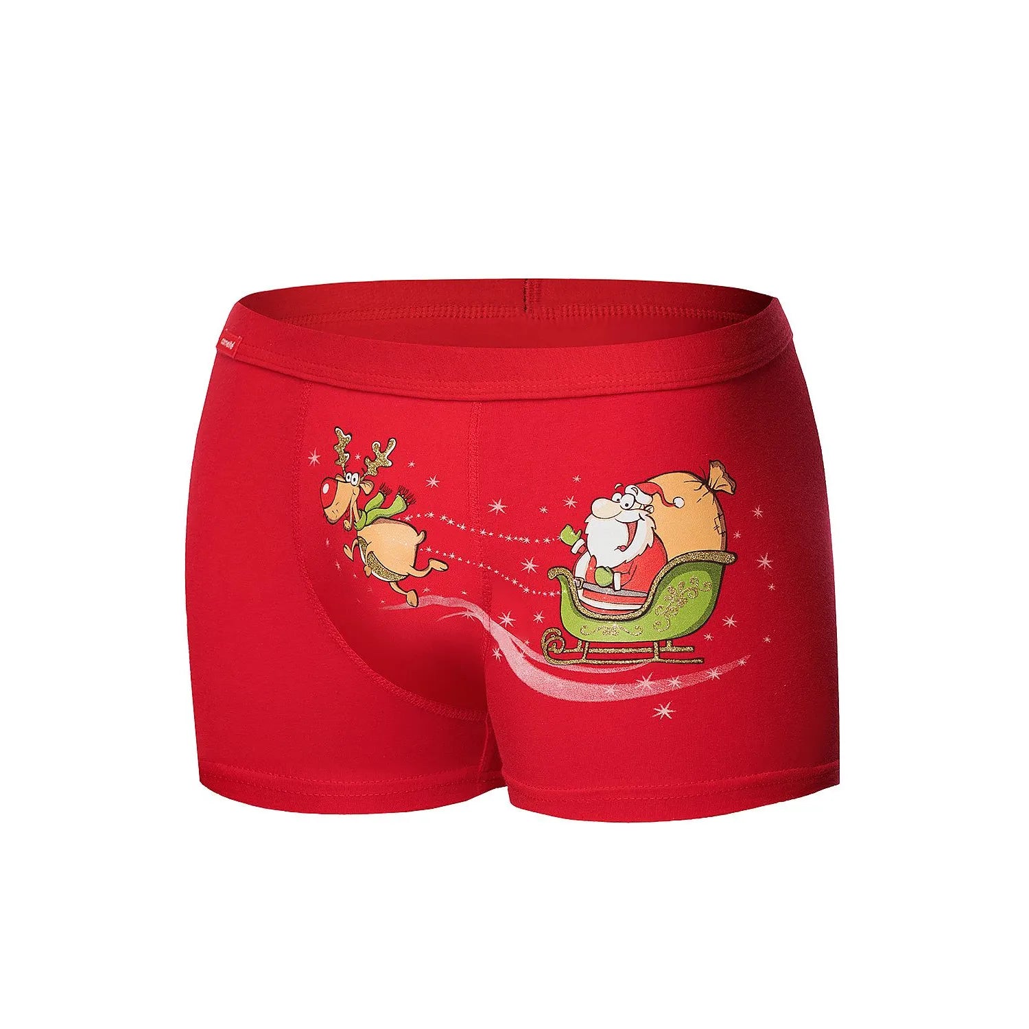 Boxer humoristique Noël Père Noël coton élasthanne ajustement parfait collection festive cadeau idéal hommes