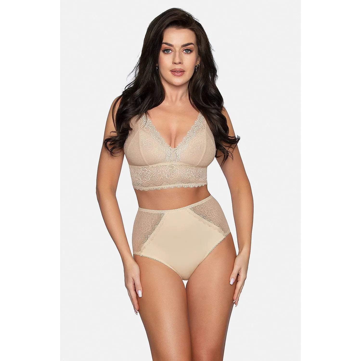 Culotte Babell dentelle floral taille haute confort coton elastane lingerie féminine érotique soyeuse sexy Babell 176548