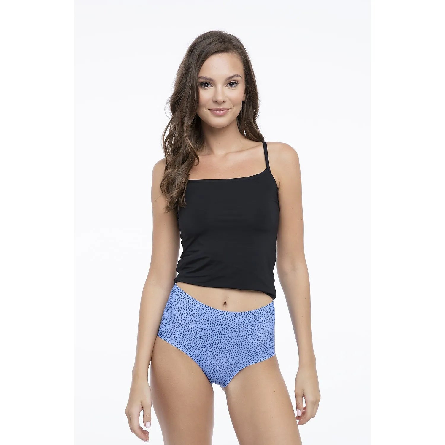 Culottes Julimex 178307 Ocean Dots lingerie femme confort style rétro motifs abstraits maille douce insert coton taille haute