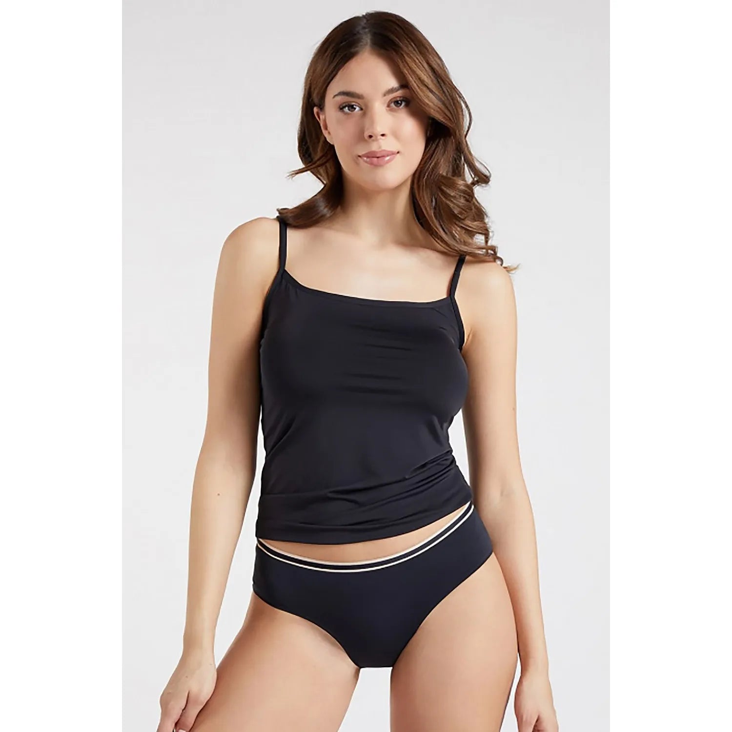 Culotte Julimex 179470 microfibre lisse coupe classique bords laser bandes contrastées lingerie féminine sexy intime