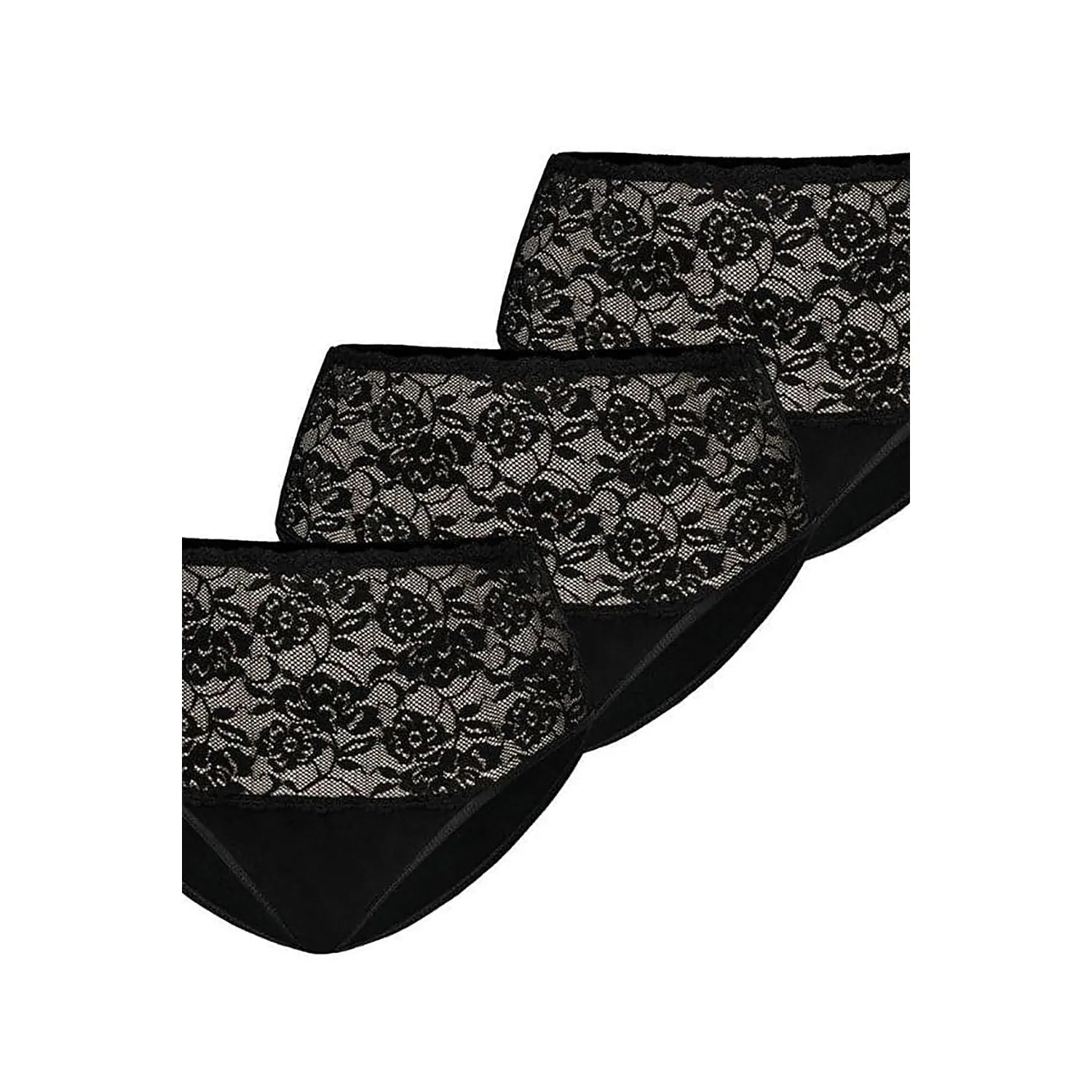 ensemble culottes dentelle noire taille haute femme sexy confortable doublure polyamide élasthanne extensible maintien floral transparent raffiné cadeau soirée quotidien