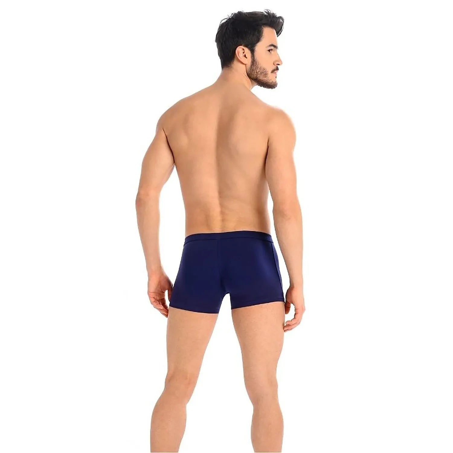 Caleçon homme Teyli bleu marine, modèle 182964, coupe moderne, coton élasthanne, confort et élégance, taille personnalisée.