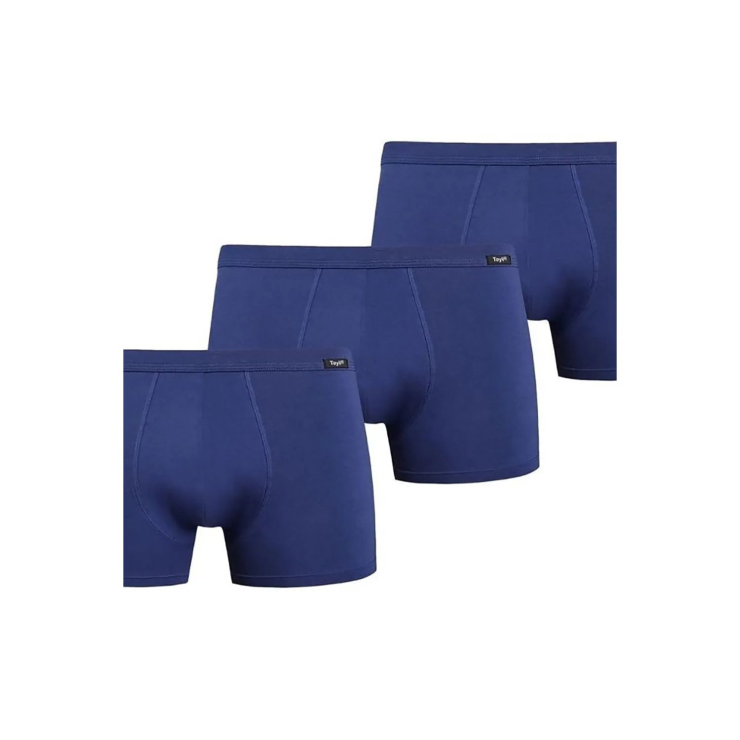 Boxers hommes coton élasthanne lot trois maintien confortable ajustement parfait ceinture élastique coupe ajustée respirant durable