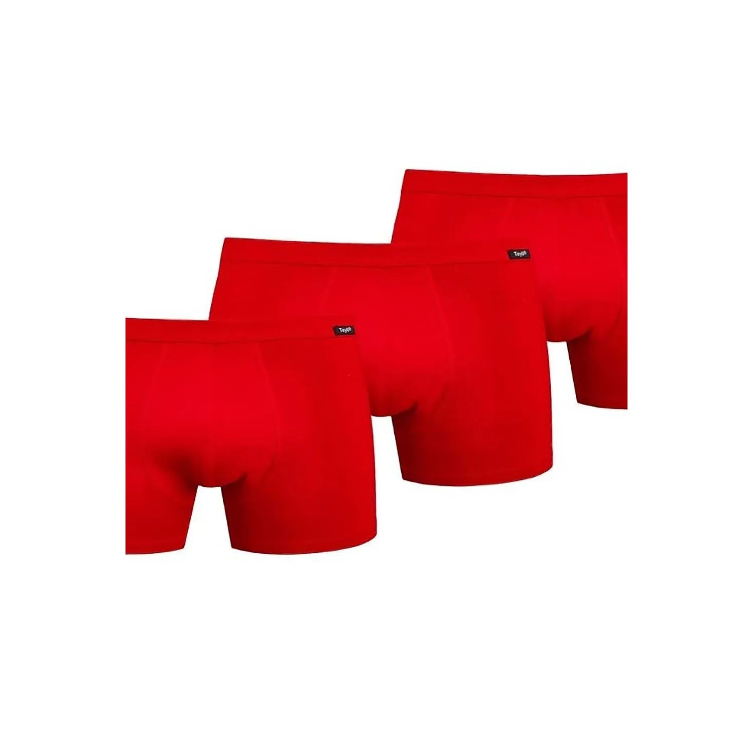 Ensemble de boxers homme Teyli 182966 coton élasthanne couleur rouge taille élastique ajustée confort quotidien lingerie sexy
