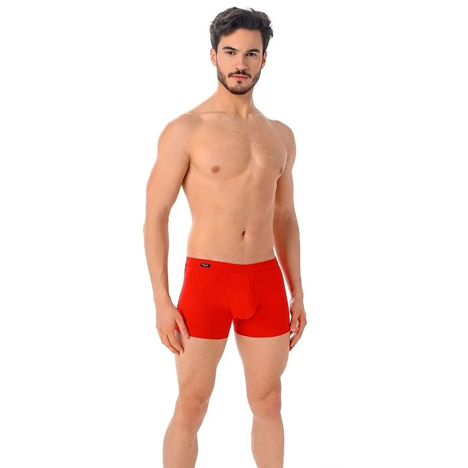 boxer homme rouge juteux coupe ajustée élastique large maintien confort coton doux respirabilité hypoallergénique durable minimaliste intemporel séduisant discret