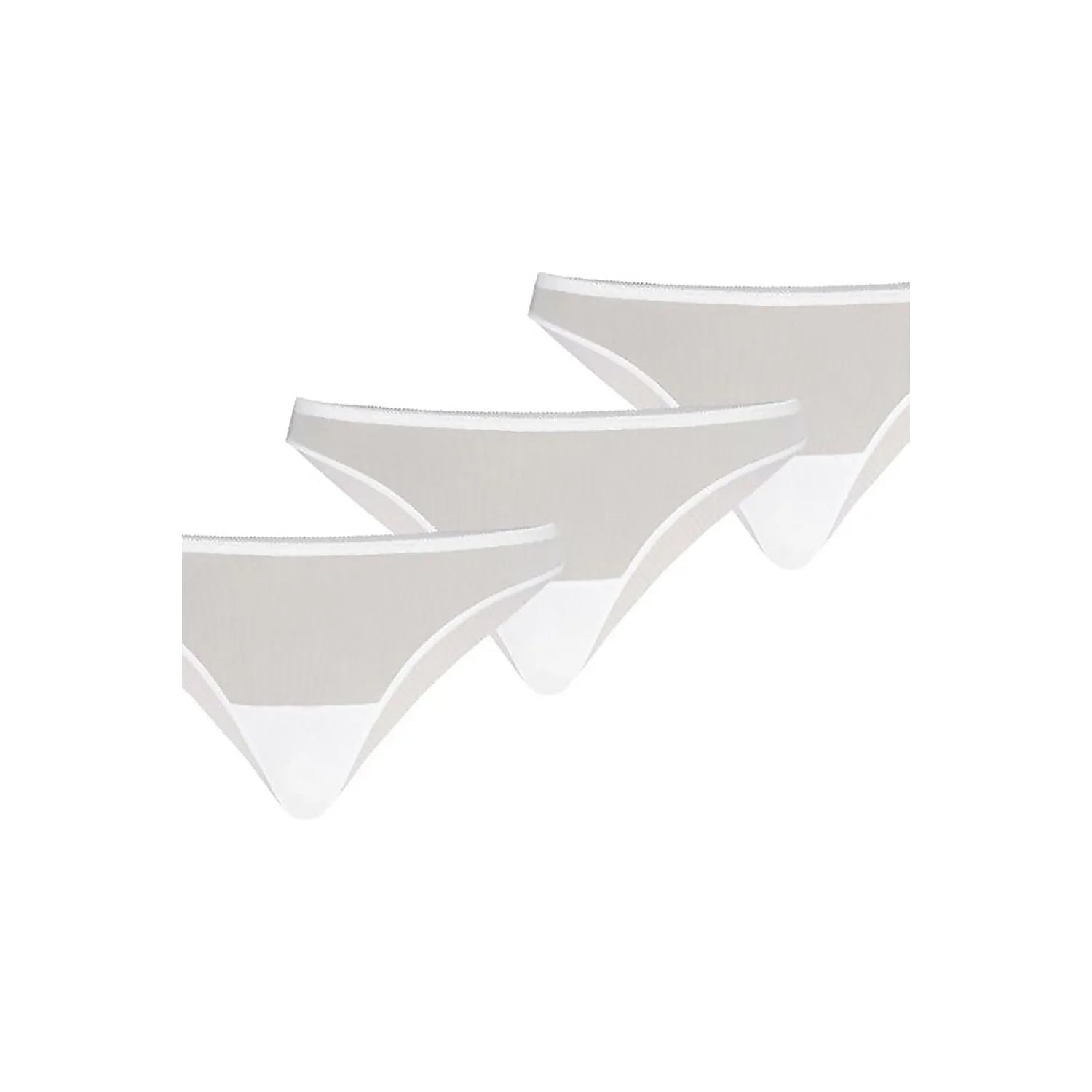 Culottes transparentes sans coutures blanc neige lot trois confortables maille douce extensible polyester élasthanne taille basse discrètes rehaussantes invisible facile