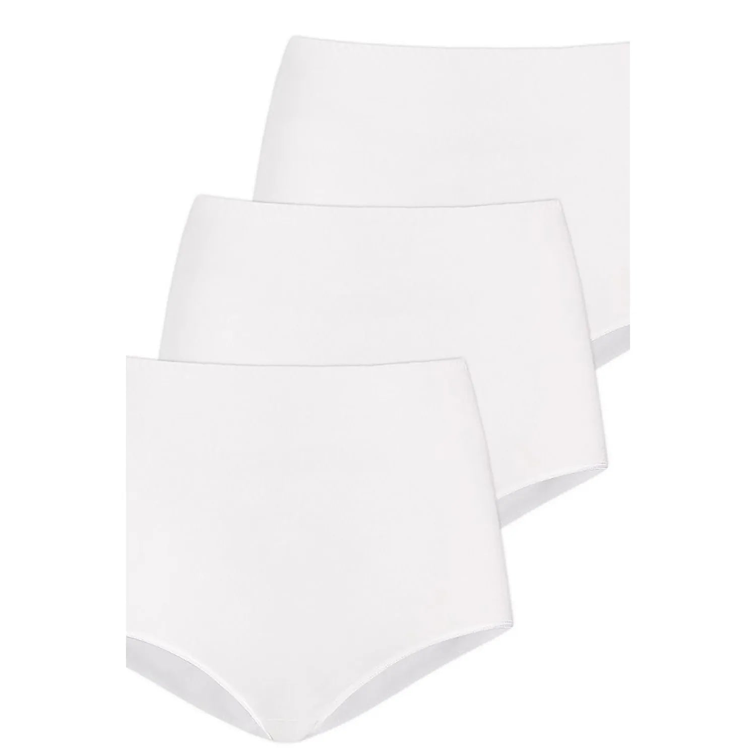 Ensemble de culottes blanches en bambou 3 pièces taille haute confortable lingerie féminine érotique soins intimes bien-être femmes XS-3XL