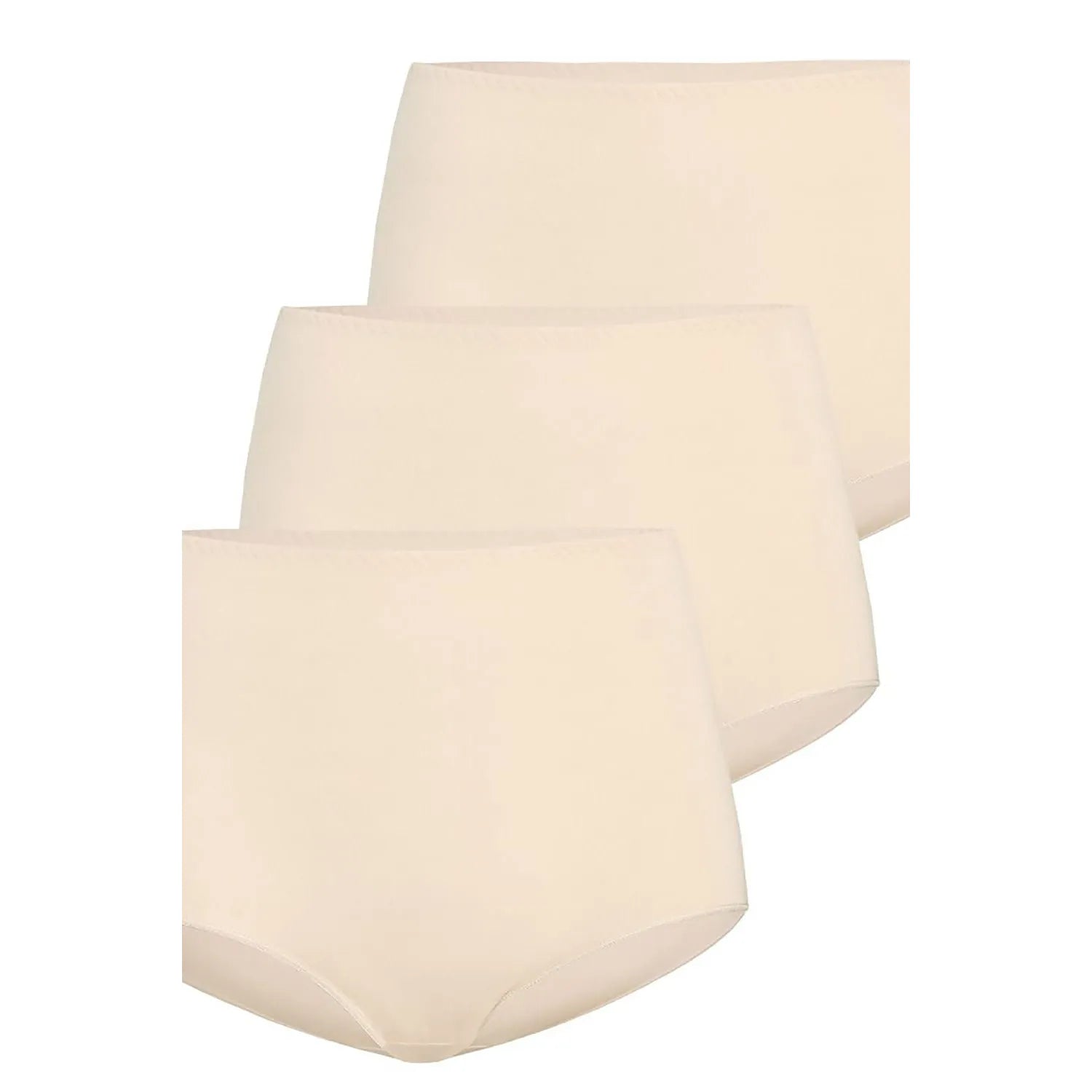 Ensemble de culottes en bambou高 taille haute beige 95% bambou 5% élasthanne comfort femmes minimalist antibactérien antifongique bien-être lingerie quotidienne