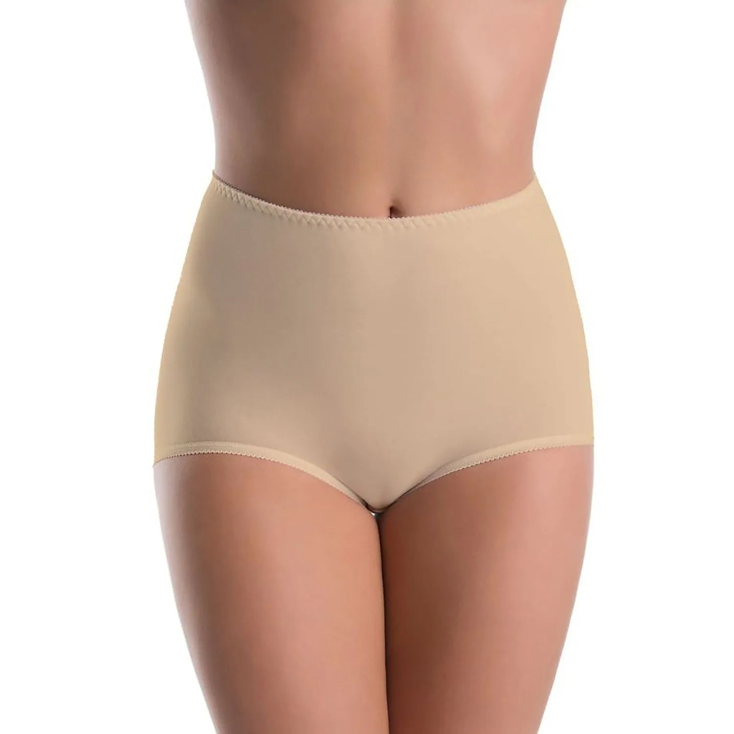 Ensemble de culottes beige taille haute en bambou, confortables et antibactériennes, pour femmes, 95% bambou, 5% élasthanne.
