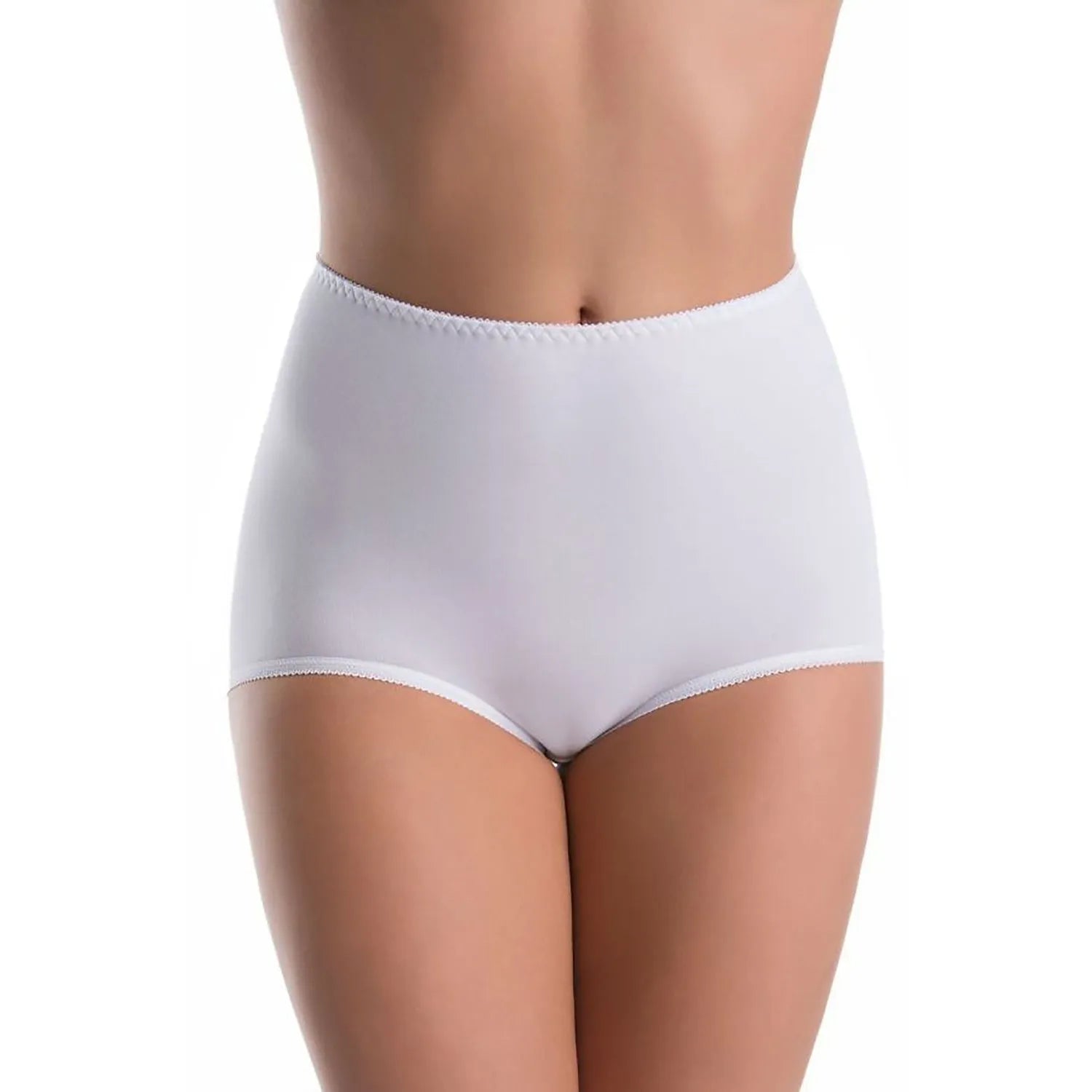 Culotte taille haute blanche en bambou pour femmes, modèle Teyli 183595, confort optimal, tailles XS à XXL.