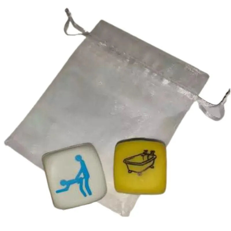 dés érotiques posture lieu jeu sensuel coquin audacieux compact portable élégant sac soie transparent qualité supérieure durable ludique