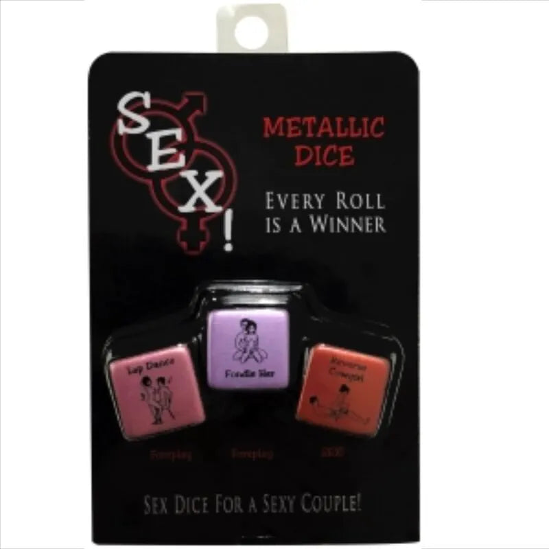 dés érotiques sensuels métalliques vibrants couples ludiques coquins romantiques préliminaires complicité surprise mystère jokers polyvalents portables luxueux
