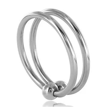 double anneaux pénien acier tailles différentes 28mm boule raccordement 10mm stimulation érection retard éjaculation confort sécuritaire esthétique luxueux
