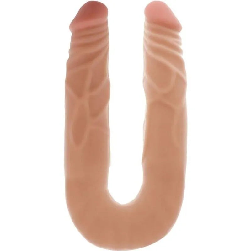 Double gode réaliste sans phtalates PVC souple ferme texturé détaillé doubleextrémités usage solo partenaire intime hygiénique