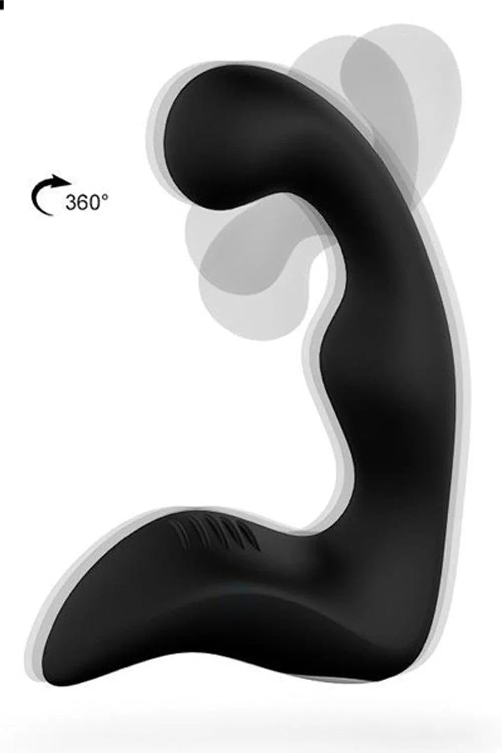 Plug anal noir en silicone médical, forme ergonomique, étanche, rechargeable USB, 12 vitesses pour stimulation intense.