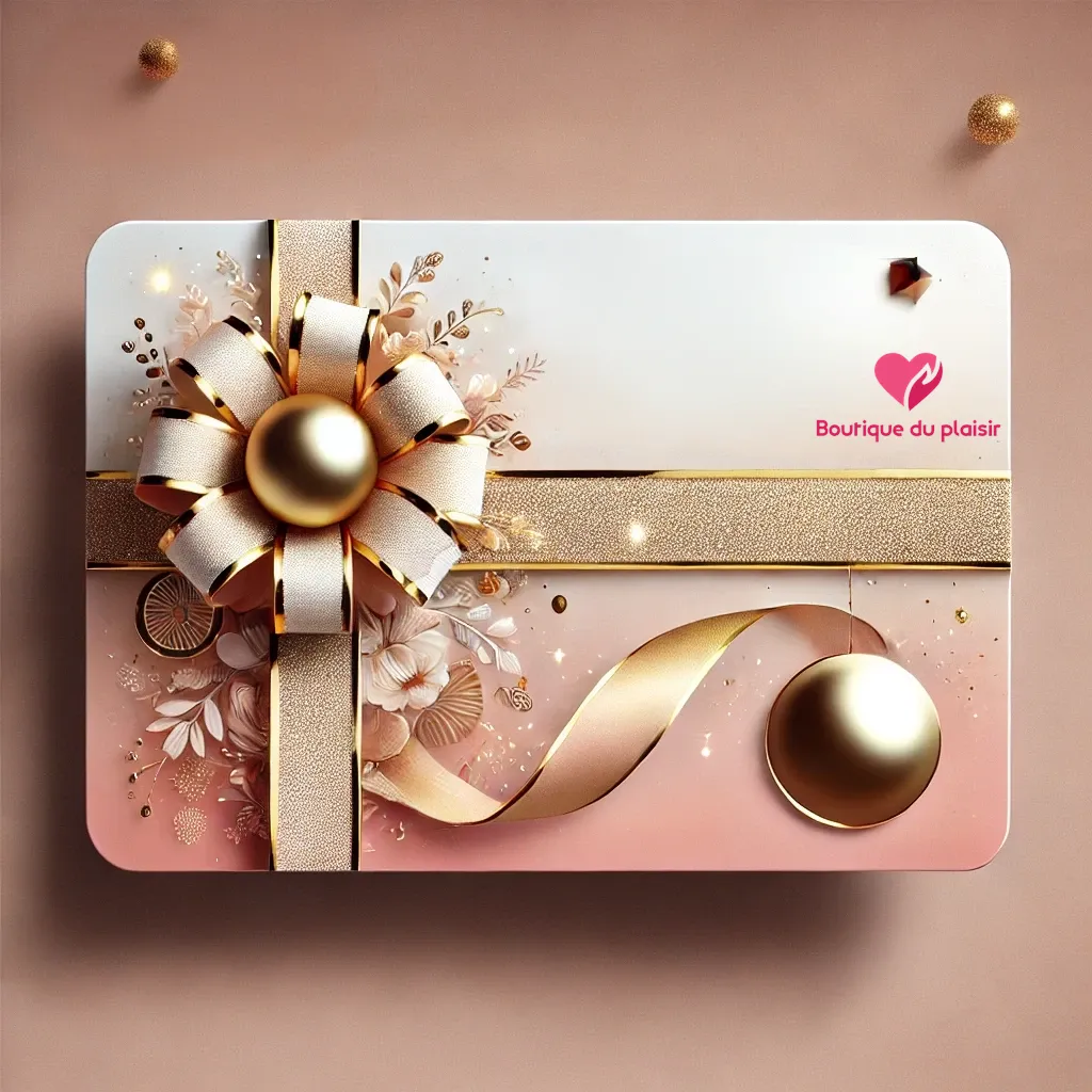 Carte Cadeau personnalisée intime sextoys lingerie aphrodisiaques électronique instantanée sécurisée montant personnalisable discrète écologique valable douze mois romantique surprise couple