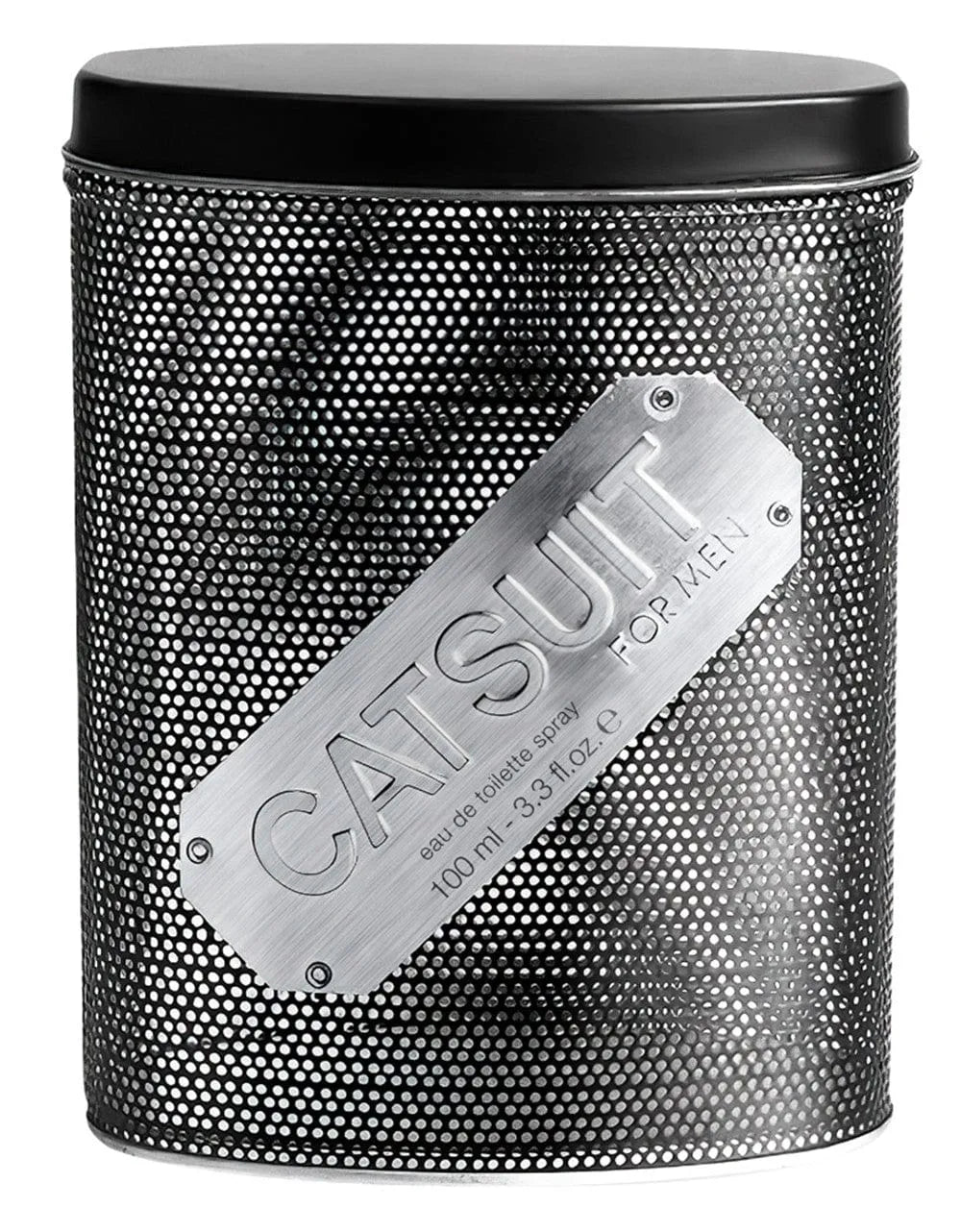 Flacon en verre masculin Eau De Toilette Orientale Intense, boîte métal décorative, parfum homme moderne.
