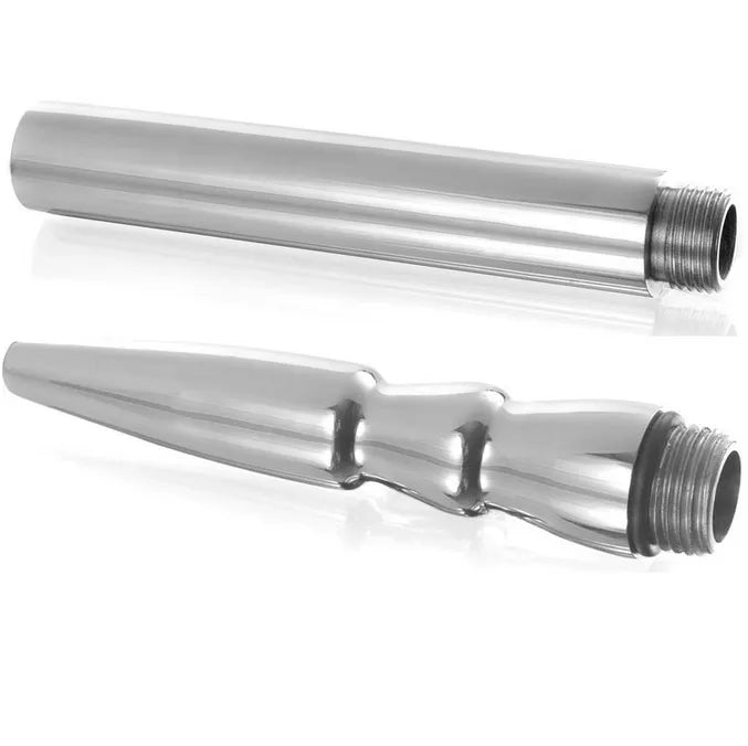 ensemble nettoyage intime aluminium durable anticorrosion quatre têtes interchangeables poignée ergonomique compatible douches hygiénique génital personnalisé facile utilisation sécurisé