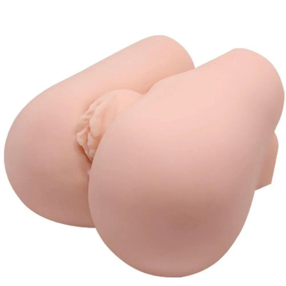 fessier anal réaliste silicone anatomique double orifices tunnels intérieurs texturés vibration télécommande piles AAA nettoyable lubrifiant conseillé ergonomique