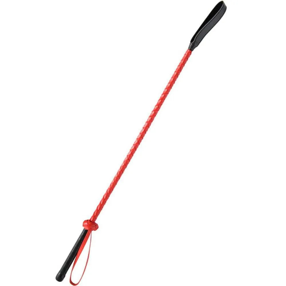 fouet BDSM rouge 60cm rigide poignée dragonne embout tapette sensation punition intense durable matériaux qualité supérieure domination soumission