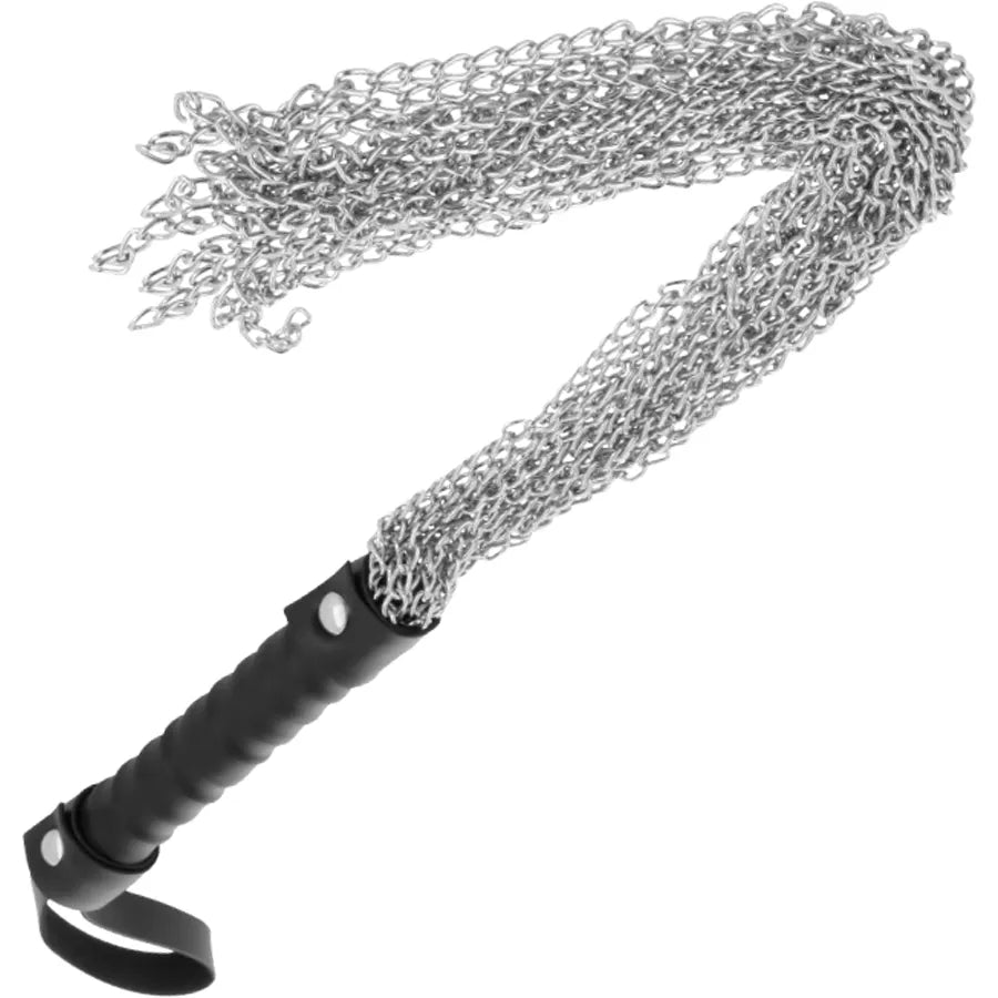 Fouet Bondage Métal Noir Élégant Poignée Ergonomique Précision Sensualité Fétiche Sophistication Raffiné Mystère Intime Durable Qualité Supérieure