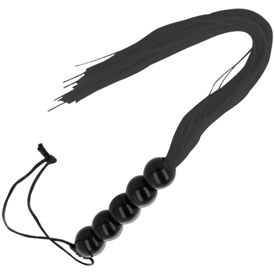 Fouet Bondage Noir Débutants BDSM Poignée Ergonomique Longueur 45cm Élégant Souple Sécurisant Initiation Sensuelle Complicité Marque Qualité