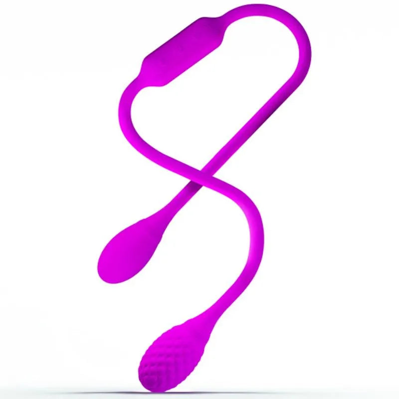 Fouet vibrant flexible violet, double vibromasseur en silicone, angles pliables, 12 modes, ergonomique, unisexe, rechargea...