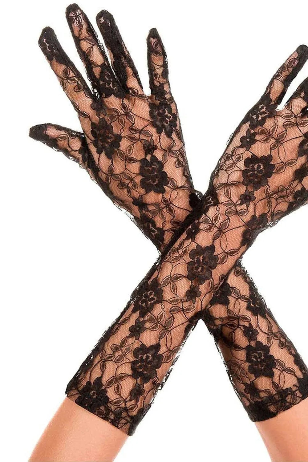 Gants longs dentelle noirs soirée élégance raffinement florale polyester confortable glamour robe gala événement chic polyvalent séduisant sophistication