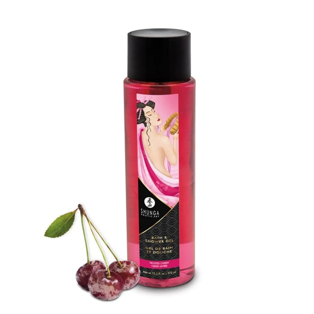 Gel Bain Cerise Givrée Peaux Sensibles Huiles Végétales Vitamine E Mousse Riche Onctueuse Nettoyage Doux Non Irritant Yeux Usage Quotidien