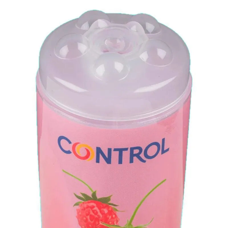 Flacon rose de gel massage baies sauvages, capuchon sphères massantes, 200ml, texture soyeuse et parfum fruité.