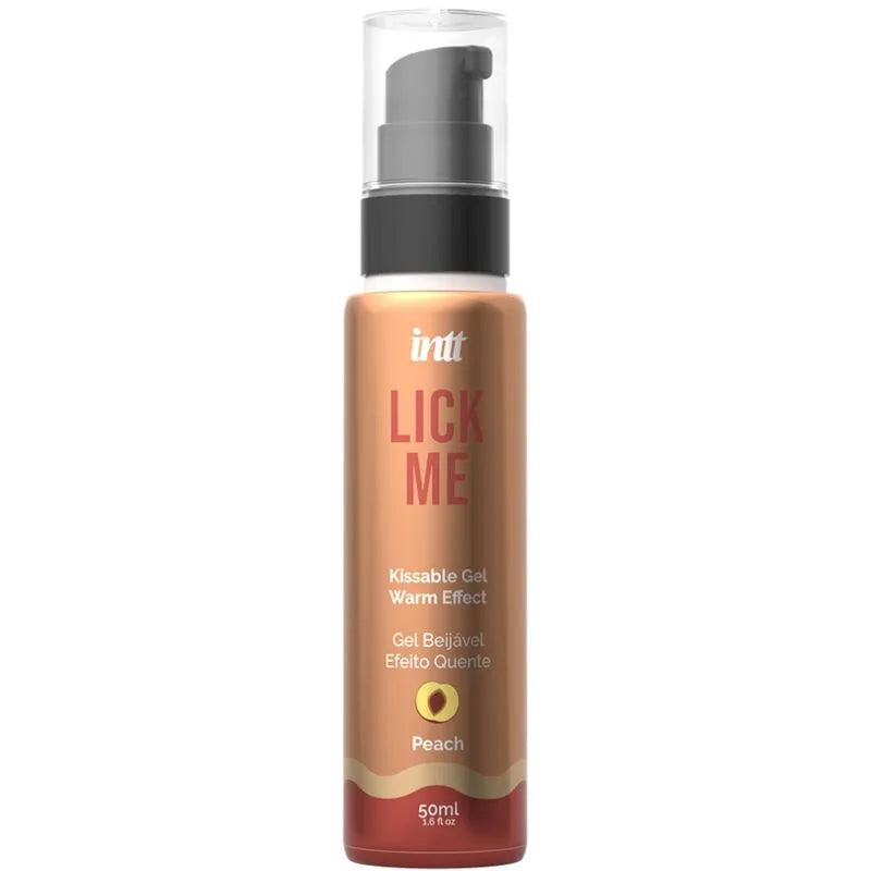 Gel intime comestible effet chaud saveur pêche chauffant gourmand sensations sensuelles lubrifiant compatible préservatifs jouets sexuels sécurité hypoallergénique plaisir partagé