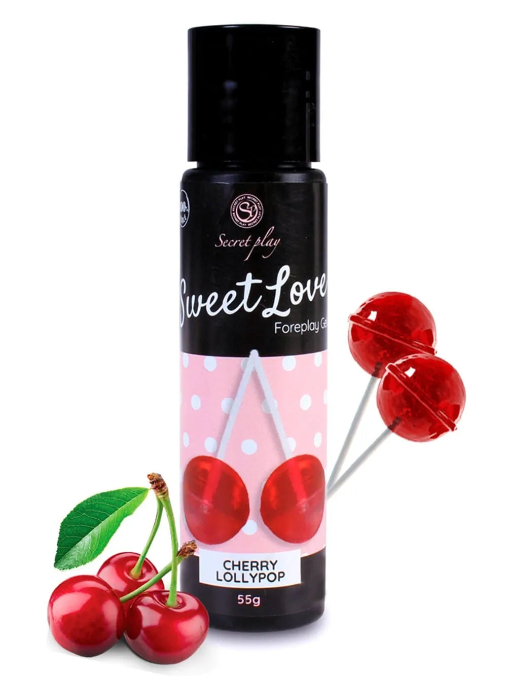 gel lubrifiant comestible cerise gourmand aromatique texture crémeuse sensuel intime oral tactile compatible jouets préservatifs aqueux flacon pratique soixante millilitres