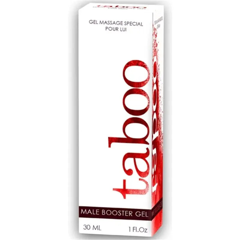 Gel érection naturel camphre gingembre, tube blanc et rouge, 30 ml, stimulant masculin revitalisant intime.