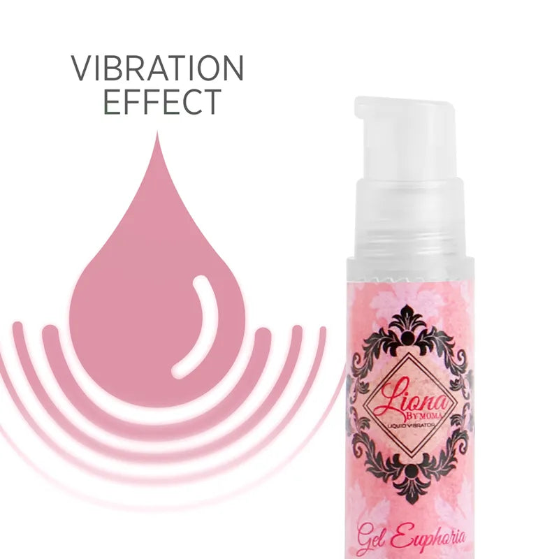 Flacon rose de gel stimulant intime Liona, design élégant, effet vibrant, absorption rapide, hydratation intense.