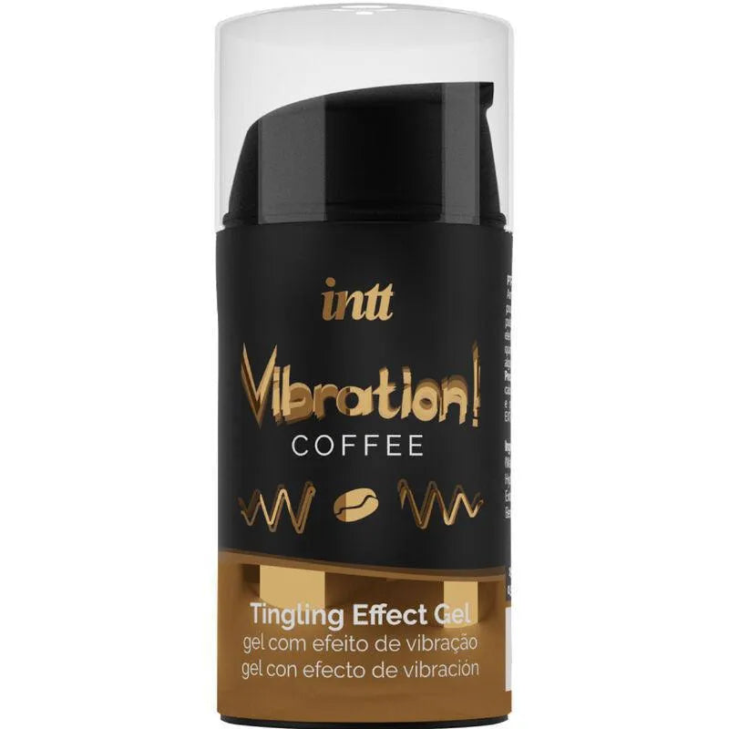 gel stimulant intime arôme café sucré sensations vibrantes intenses sensibilité accrue goût agréable compatible pénétration masturbation flacon pratique