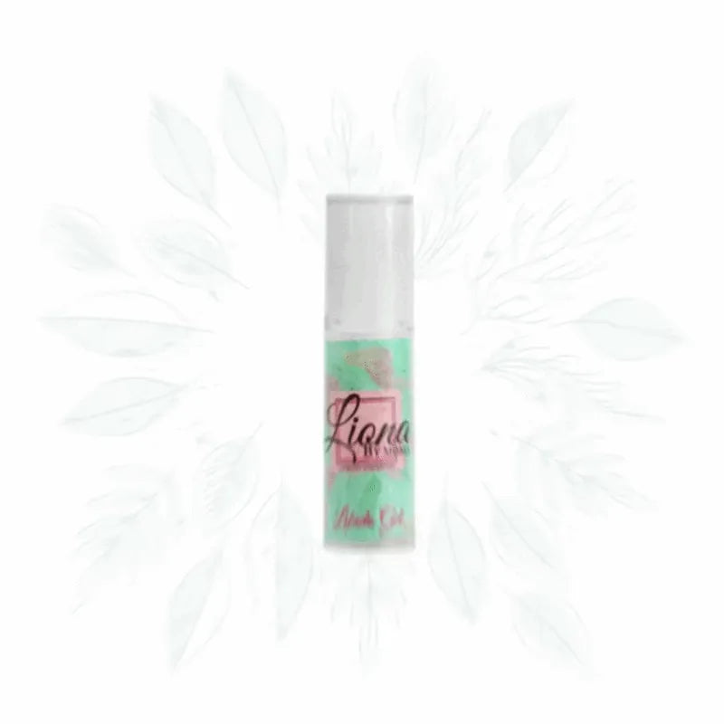 Flacon de gel stimulant sexuel Liona by Moma Rose, design luxueux, format nomade, fond floral, hydratation rapide.