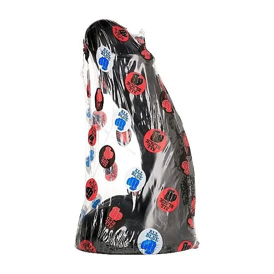 Gode noir courbé 28cm, stimulation point G, PVC hypoallergénique, emballé, design ergonomique pour plaisir polyvalent.