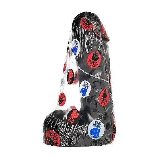 Gode noir réaliste veiné flexible 19 cm en PVC hypoallergénique, stimulant et ergonomique, emballé discrètement.