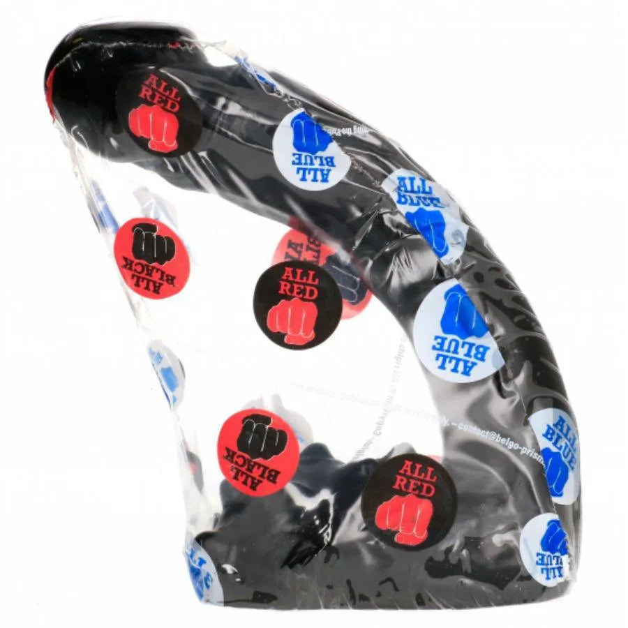 Gode noir mince bosselé texturé pour débutants, emballé, compatible lubrifiants, facile à nettoyer, étui transparent.