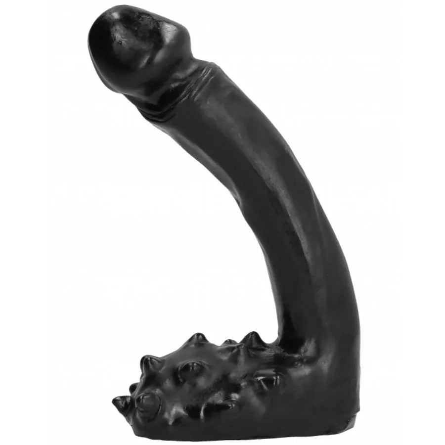 Gode noir mince bosselé texturé ergonomique pour débutants, stimulation douce, compatible lubrifiants silicone et eau.