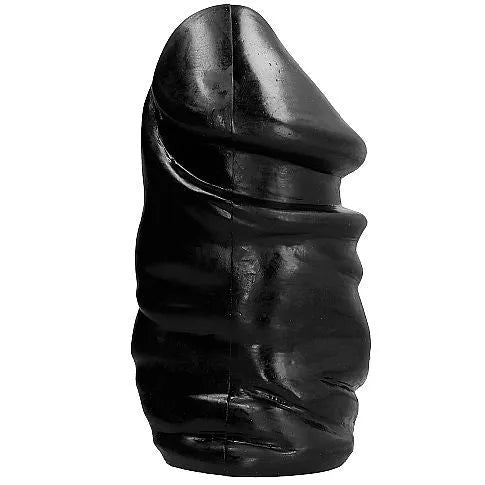 Gode noir PVC hypoallergénique sans testicules, tige bombée, compatible lubrifiants eau et silicone, sensation plénitude.