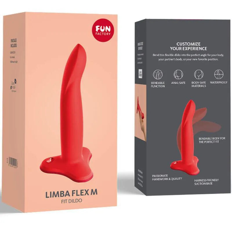 Gode rouge flexible avec base ventouse, tige fine et pointe effilée, idéal pour massage précis point G et prostate.