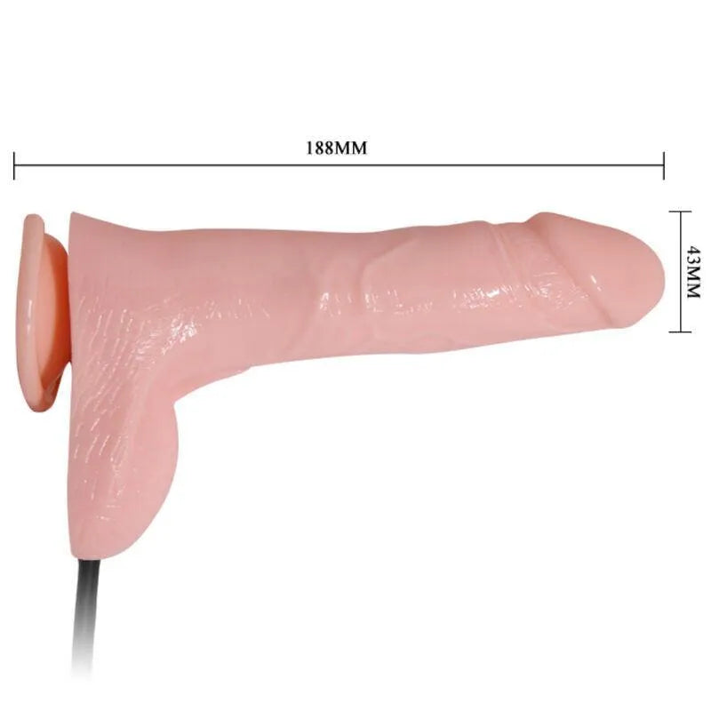 Gode gonflable veineux rose avec ventouse, texture réaliste, longueur 15cm, diamètre ajustable, surface lisse.