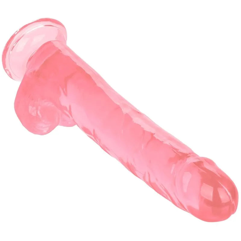 Gode réaliste rose 10 pouces avec ventouse robuste, texture détaillée, fabriqué en TPR souple pour une expérience immersive.