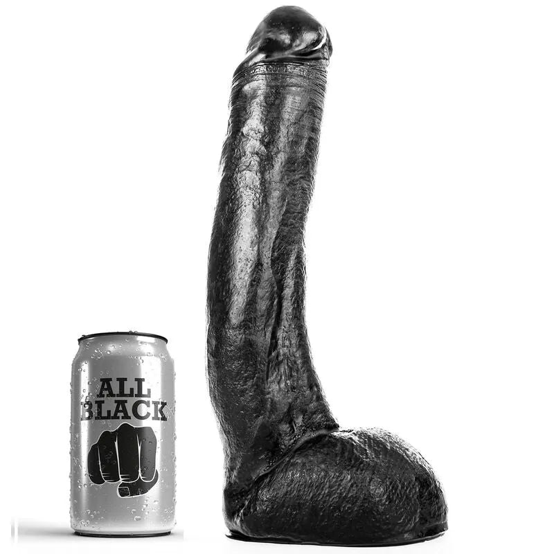 gode réaliste flexible noir pvc hypoallergénique sans phtalates texture douce longueur29cm testicules réalistes compatible lubrifiants silicone nettoyage facile étui protection
