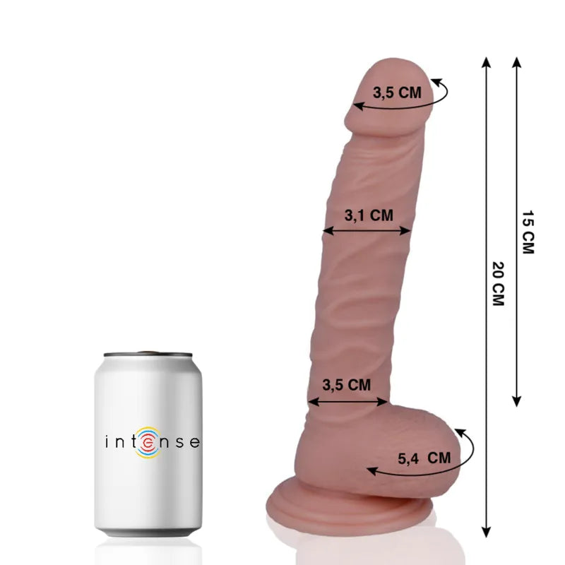gode hypoallergénique souple ventouse réaliste 20cm texture soyeuse peau sensible fixation puissante mains libres nettoyage simple