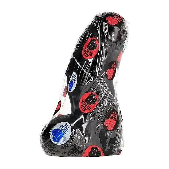 Gode réaliste noir flexible, texture douce, hypoallergénique, 17cm, diamètre 5cm, emballage discret, sans phtalates.