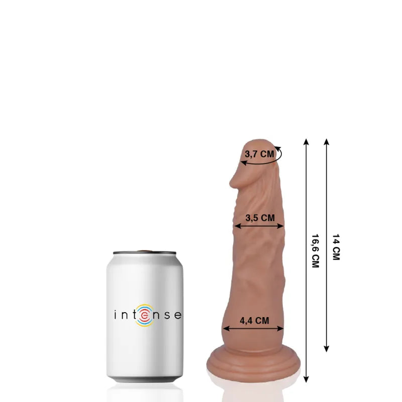 gode réaliste souple ventouse hypoallergénique texture peau authentique flexible maniable fixation mains libres seize virgule six centimètres