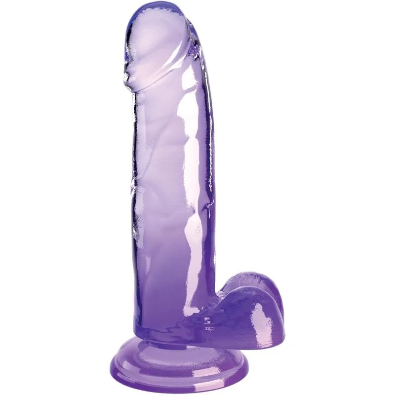 gode réaliste translucide ventouse TPE hypoallergénique sansphtalates sanslatex textureréaliste veinesdétaillées tête définie étanche compatible harnais longueur203mm insérable152mm diamètre40mm